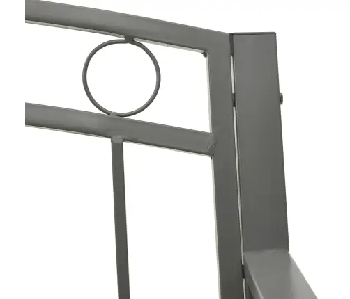 Dārza Sols, Pelēks, 120 Cm, Tērauds Vidaxl