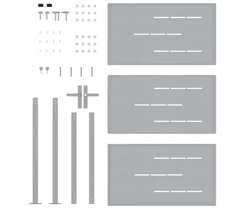 Dārza Vārti Ar Slēdzeni Sudraba 100 X 125 Cm Nerūsējošs Tērauds Vidaxl