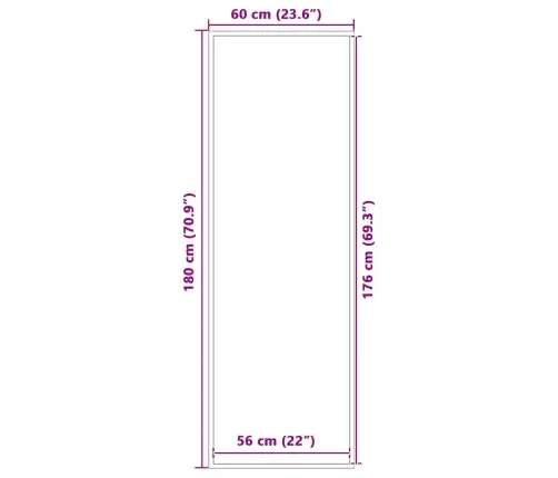 Durvju Paklājs, Melns, 60X180 Cm Vidaxl