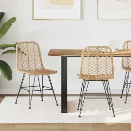 Ēdamistabas Krēsls 2 Pcs Dabiska 44.5 X 55 X 85 Cm Vidaxl