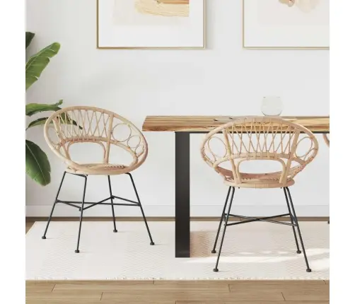 Ēdamistabas Krēsls 2 Pcs Dabiska 65 X 55,5 X 81 Cm Vidaxl