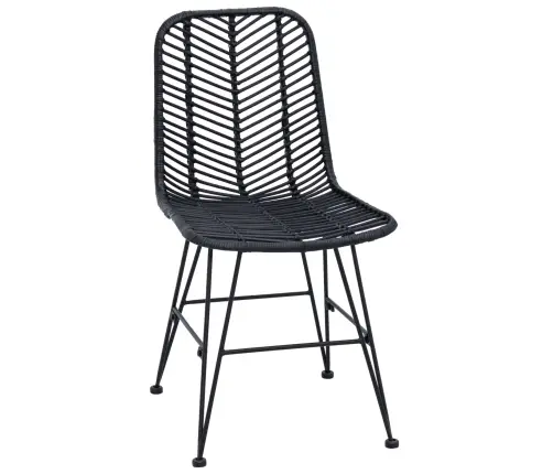 Ēdamistabas Krēsls 2 Pcs Melna 44.5 X 55 X 85 Cm Vidaxl