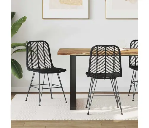 Ēdamistabas Krēsls 2 Pcs Melna 44.5 X 55 X 85 Cm Vidaxl