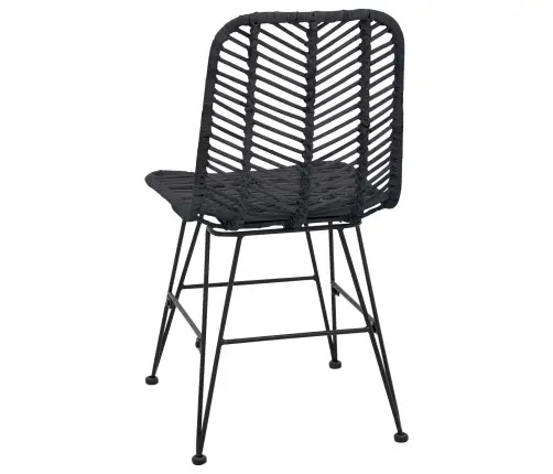 Ēdamistabas Krēsls 2 Pcs Melna 44.5 X 55 X 85 Cm Vidaxl