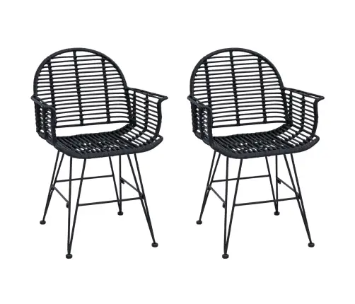 Ēdamistabas Krēsls 2 Pcs Melna 57 X 54.5 X 85 Cm Vidaxl