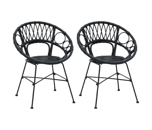 Ēdamistabas Krēsls 2 Pcs Melna 65 X 55,5 X 81 Cm Vidaxl