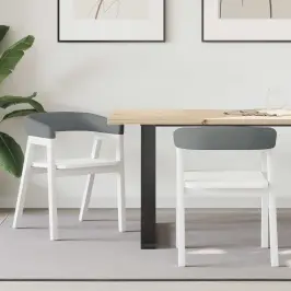 Söögitoa Toolid 2 Pcs Valge 54 X 57 X 73 Cm Tugev Kummipuust Söögitoa Toolid 2 Pcs Valge 54 X 57 X 73 Cm Tugev Kummipuust