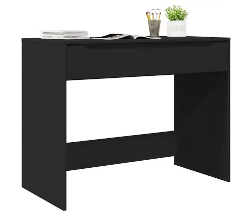 Galds Ar Atvilktni Melna 100 X 50 X 78 Cm Inženierijas Koks Vidaxl