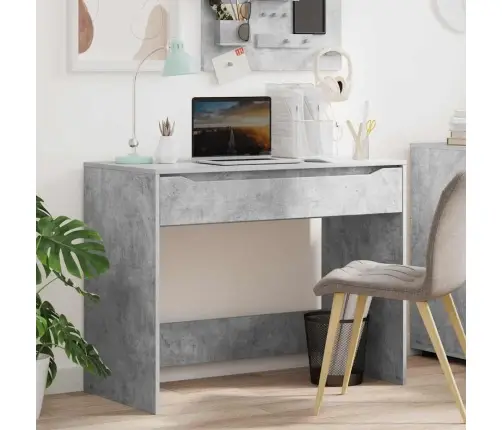 Galds Betona Pelēks 100 X 50 X 78 Cm Inženierijas Koks Vidaxl