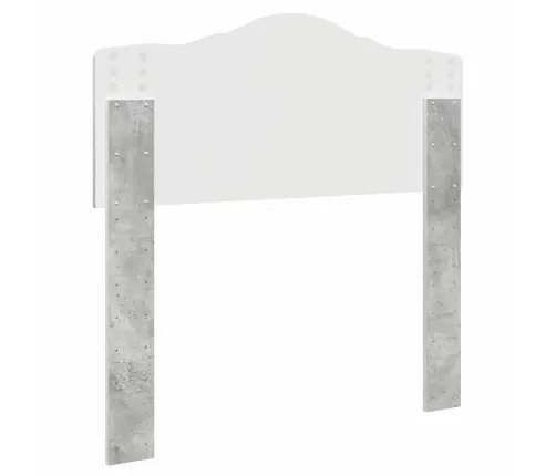 Galvūgalis Su Galvūgalio Betono Pilka 75 Cm Apdirbta Mediena