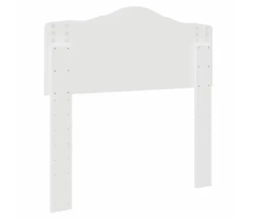 Galvgalis Ar Galvas Klāju Spīdīga Balta 80 Cm Inženierijas Koks Vidaxl