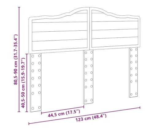 Galvgalis Pelēks Sonoma 120 Cm Inženierijas Koks Vidaxl