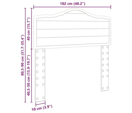 Galvūgalis Su Galvūgalio Blizgus Baltas 100 Cm Apdirbta Mediena