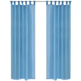 Gari Aizkari 140 X 175 Cm Tirkīza 2 Gab Gari Aizkari 140 X 175 Cm Tirkīza 2 Gab