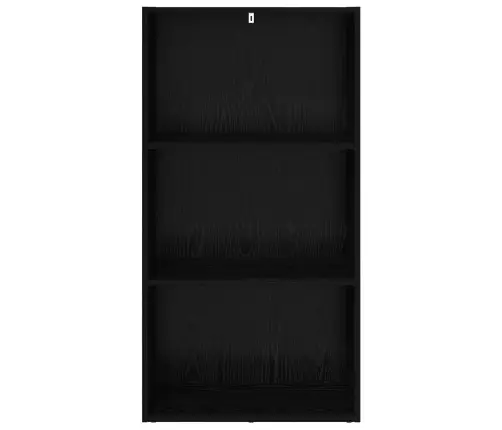 Grāmatu Plaukts Melns Ozolkoks 60 X 30 X 76.5 Cm Vidaxl