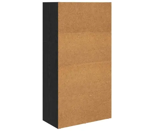 Grāmatu Plaukts Melns Ozolkoks 60 X 30 X 76.5 Cm Vidaxl