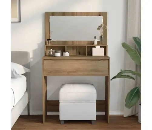 Guļamistabas Ģērbšanās Galdiņi Ar Atvilktni Artisānā Ozols Vidaxl