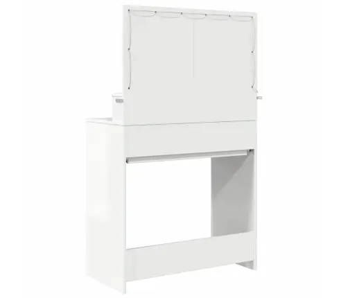 Guļamistabas Ģērbšanās Galdiņi Augsta Spīduma Baltā Krāsa Vidaxl