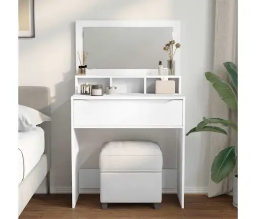 Guļamistabas Ģērbšanās Galdiņi Balts 80 X 39,6 X 135 Cm Vidaxl