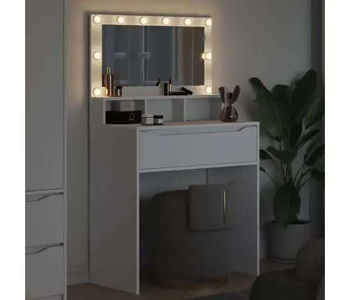 Guļamistabas Ģērbšanās Galdiņi Balts 80 X 39,6 X 135 Cm Vidaxl