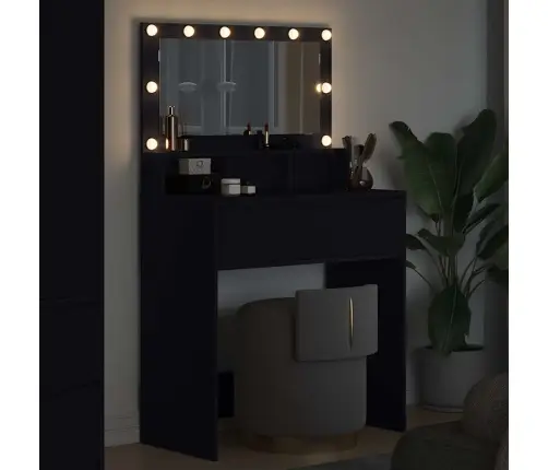 Magamistoa Meikimislaudade Must 80 X 39,6 X 135 Cm Tehispuit