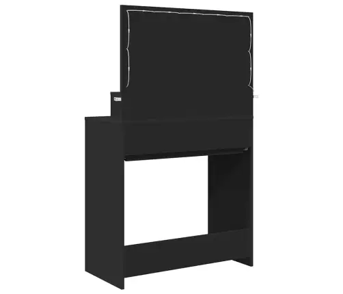 Magamistoa Meikimislaudade Must 80 X 39,6 X 135 Cm Tehispuit