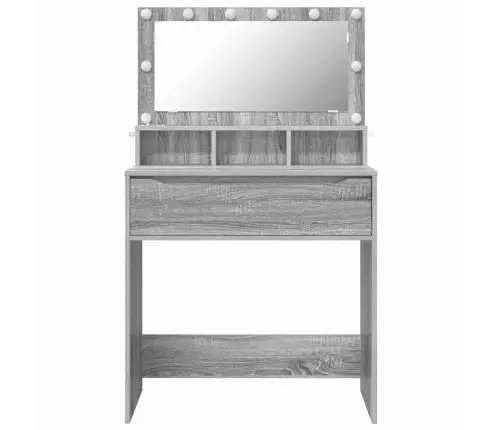 Guļamistabas Ģērbšanās Galdiņi Pelēks Sonoma 80 X 39,6 X 135 Cm Vidaxl