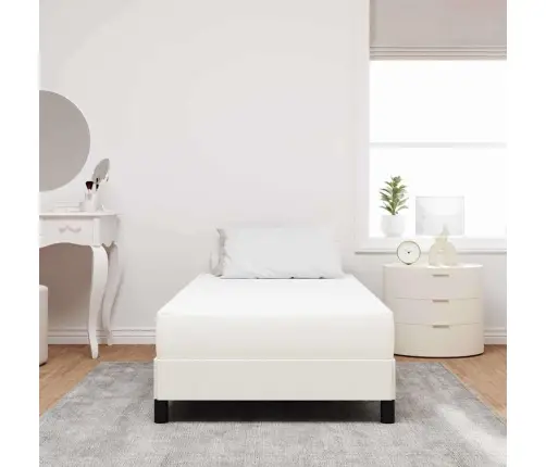 Gultas Matracis Ar Matraci Krēmkrāsa 100 X 200 Cm Audums Vidaxl