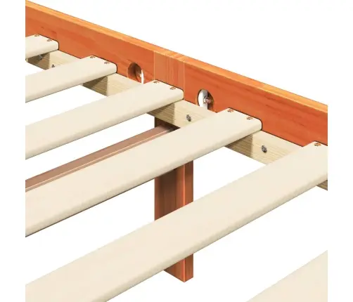 Gultas Rāmis 2 Pcs Vaks Brūns 140 X 200 Cm Ciets Priedes Koks Vidaxl