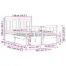Gultas Rāmis 2 Pcs Vaks Brūns 140 X 200 Cm Ciets Priedes Koks Vidaxl