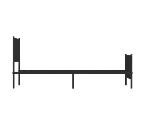 Gultas Rāmis Ar Galvgali Un Kājgali, Melns Metāls, 90X200 Cm Vidaxl
