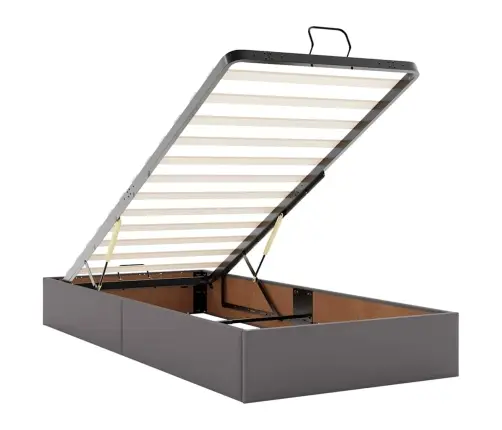 Gultas Rāmis Ar Matraci Ar Matraci 2 Pcs Pelēka Pvc Vidaxl