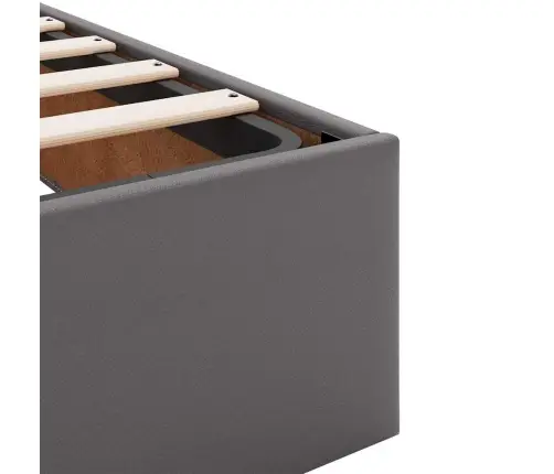 Gultas Rāmis Ar Matraci Ar Matraci 2 Pcs Pelēka Pvc Vidaxl