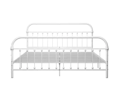 Gultas Rāmis, Balts Metāls, 180X200 Cm Vidaxl