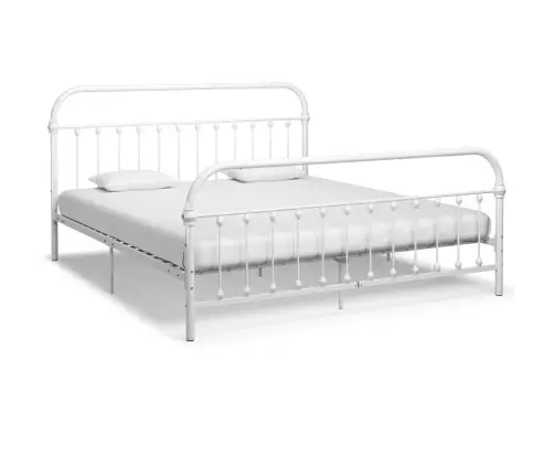 Gultas Rāmis, Balts Metāls, 180X200 Cm Vidaxl
