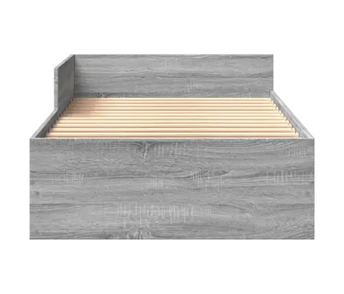 Gultas Rāmis, Pelēka Ozolkoka, 90X200 Cm, Inženierijas Koks Vidaxl
