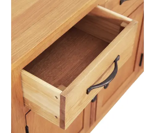 Puse Brūna 112 X 33.5 X 70 Cm Izturīga Ozola Koks Vidaxl