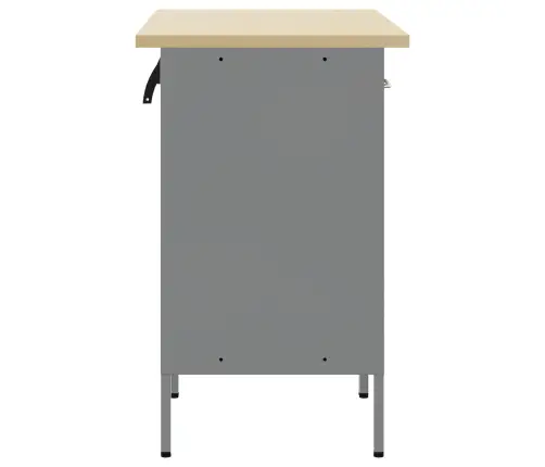 Darba Skapis Ar Slēdzeni 2 Pcs Melns Un Pelēks 100 X 55 X 85 Cm Vidaxl