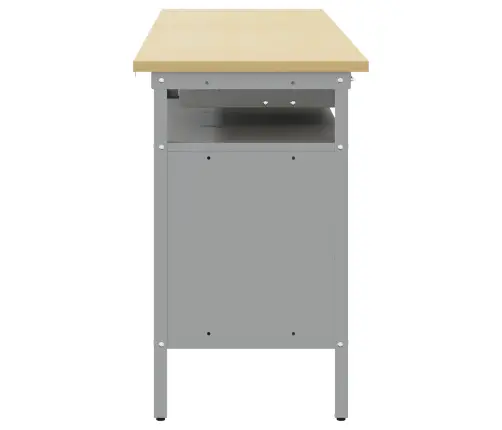 Darbagalda Komplekts Ar Atvilktni 2 Pcs Melna 200 X 55 X 85 Cm Vidaxl