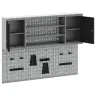 Įrankių Spinta Ir Pegboard Rinkinys Su Lentyna 6 Pcs Juoda