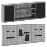 Įrankių Spinta Ir Pegboard Rinkinys Su Lentyna 6 Pcs Juoda