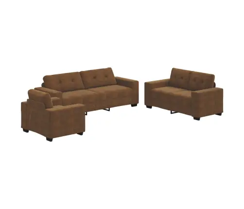 Diivan 3 Pcs Pruun Lina-Segu Kangas