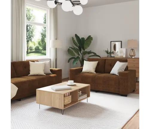 Diivan 3 Pcs Pruun Lina-Segu Kangas