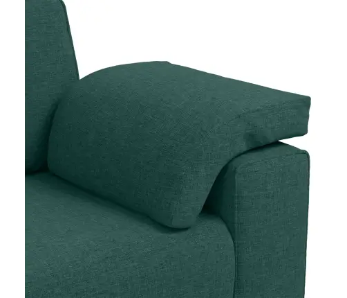 Dīvānu Komplekts 3 Pcs Tumši Zaļš 219 X 77 X 82 Cm Audums Vidaxl