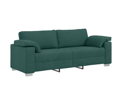 Dīvānu Komplekts 3 Pcs Tumši Zaļš 219 X 77 X 82 Cm Audums Vidaxl
