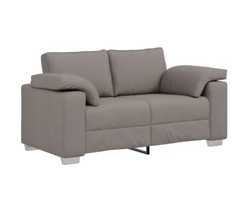 Dīvāns 3 Pcs Pelēkbrūna Lina Maisījuma Audums Vidaxl