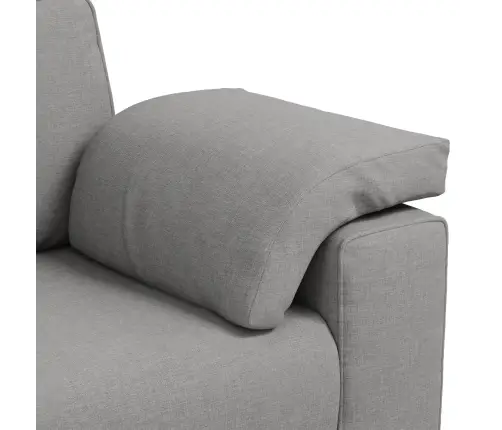 Dīvānu Komplekts 3 Pcs Pelēka 219 X 77 X 82 Cm Audums Vidaxl