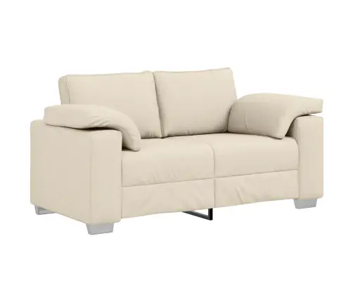 Sofa 2 Pcs Smėlio Linas