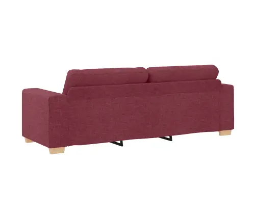 2 Daļu Dīvānu Komplekts Ar Spilveniem Vīna Sarkans Audums Vidaxl