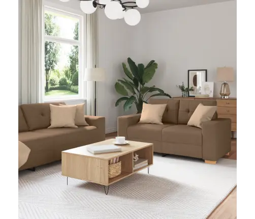 Diivanikomplekt 2 Pcs Pruun Kangas